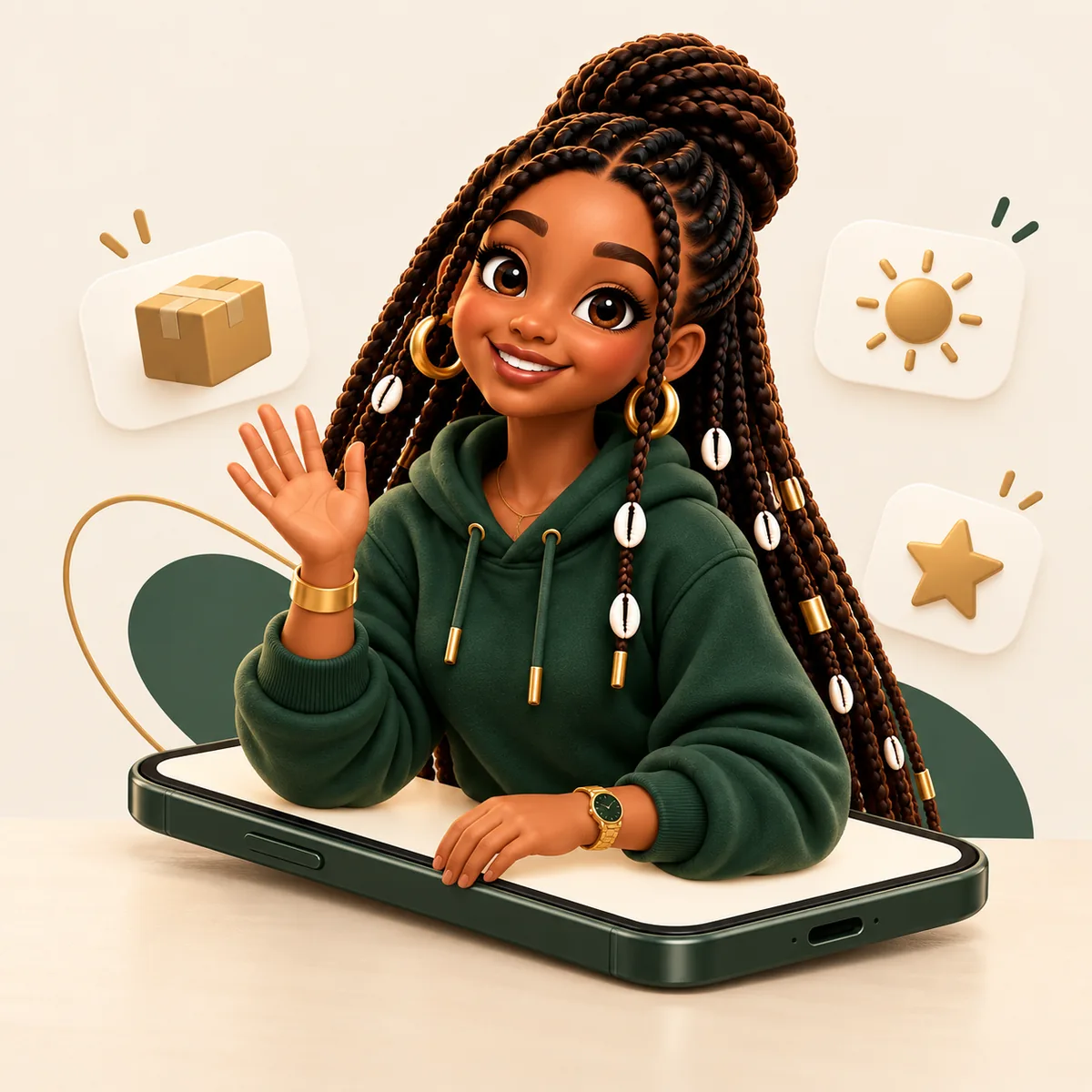 Kori apparaît sur l’écran d’un téléphone comme une notification